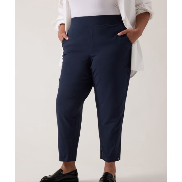 ATHLETA Brooklyn mid rise ankle pants size 16 pull on quick dry zip pockets - Picture 3 of 15
